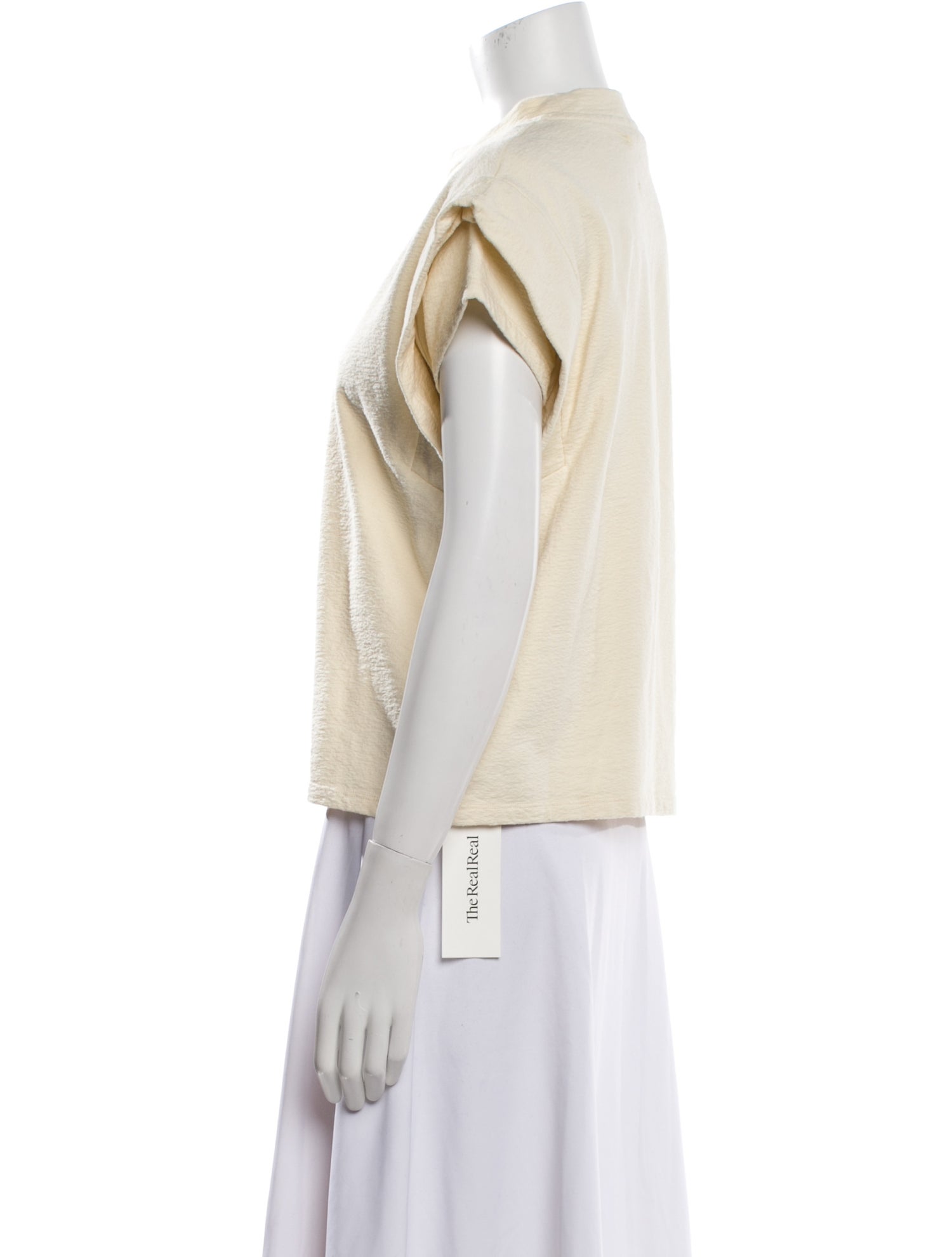 BA&SH Mock Neck Short Sleeve Sweatshirt