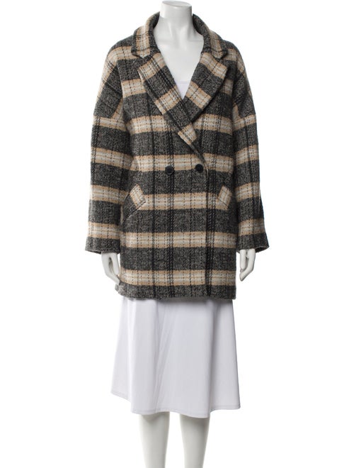 BA&SH Plaid Print Peacoat