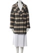 BA&SH Plaid Print Peacoat