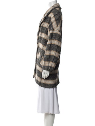 BA&SH Plaid Print Peacoat