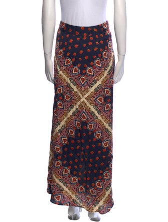 BA&SH Printed Midi Length Skirt