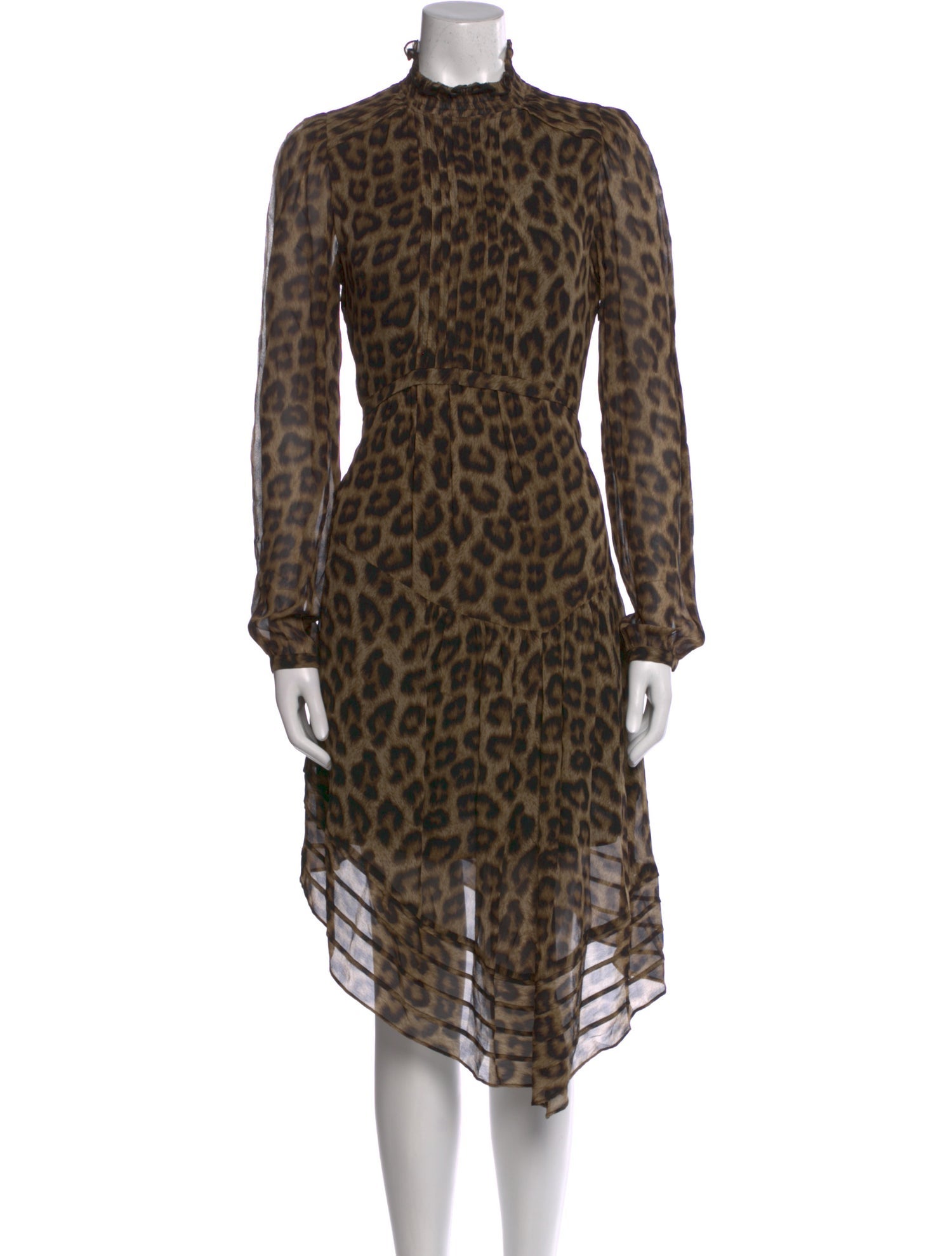 BA&SH Animal Print Knee-Length Dress
