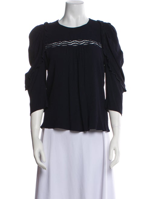 BA&SH Crew Neck Three-Quarter Sleeve Blouse