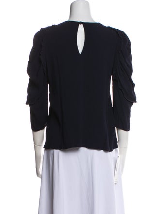 BA&SH Crew Neck Three-Quarter Sleeve Blouse