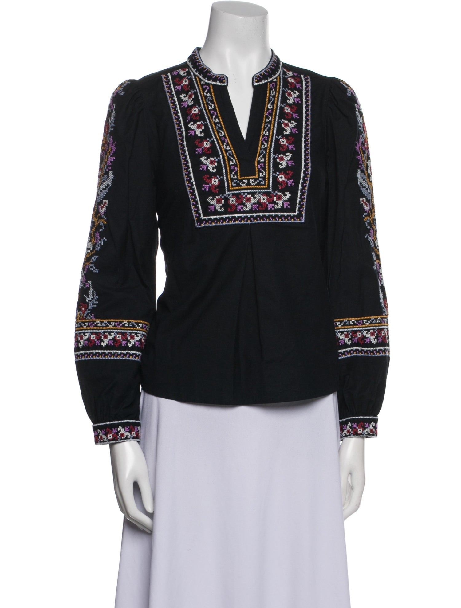 BA&SH Printed V-Neck Tunic