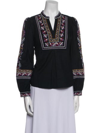 BA&SH Printed V-Neck Tunic