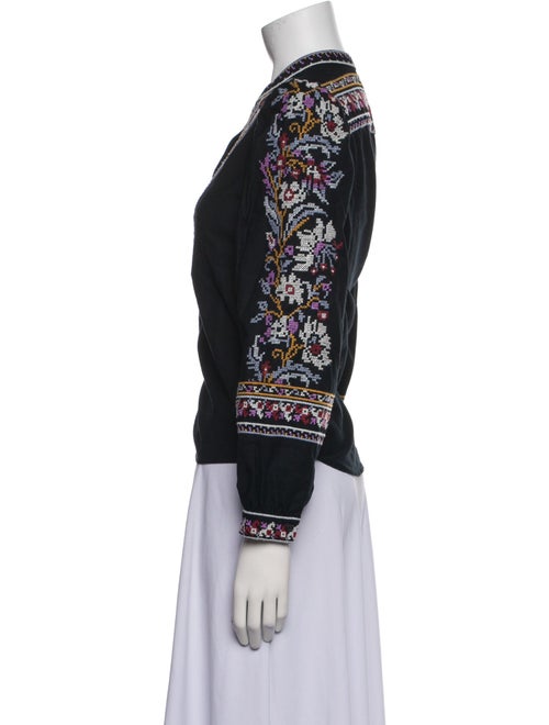 BA&SH Printed V-Neck Tunic