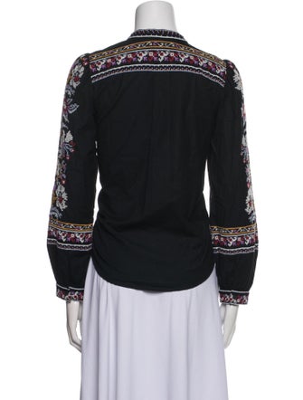BA&SH Printed V-Neck Tunic