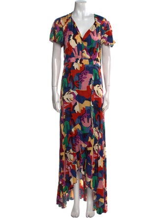 BA&SH Floral Print Long Dress