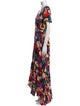 BA&SH Floral Print Long Dress
