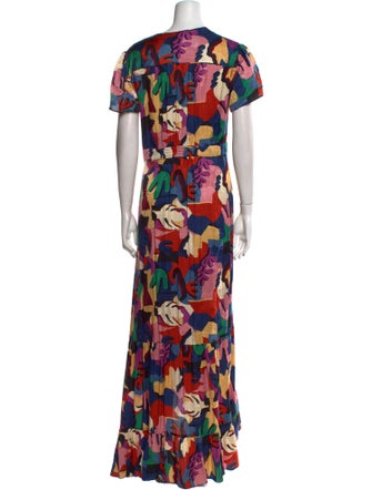BA&SH Floral Print Long Dress