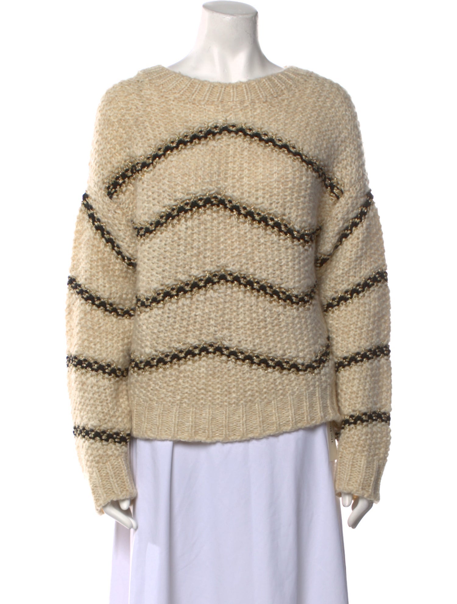 BA&SH Printed Scoop Neck Sweater