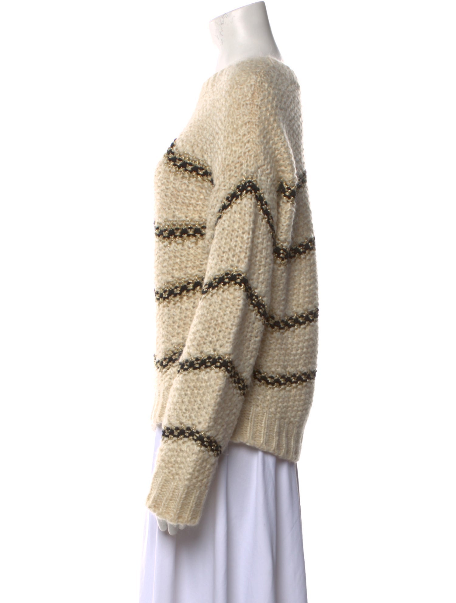 BA&SH Printed Scoop Neck Sweater