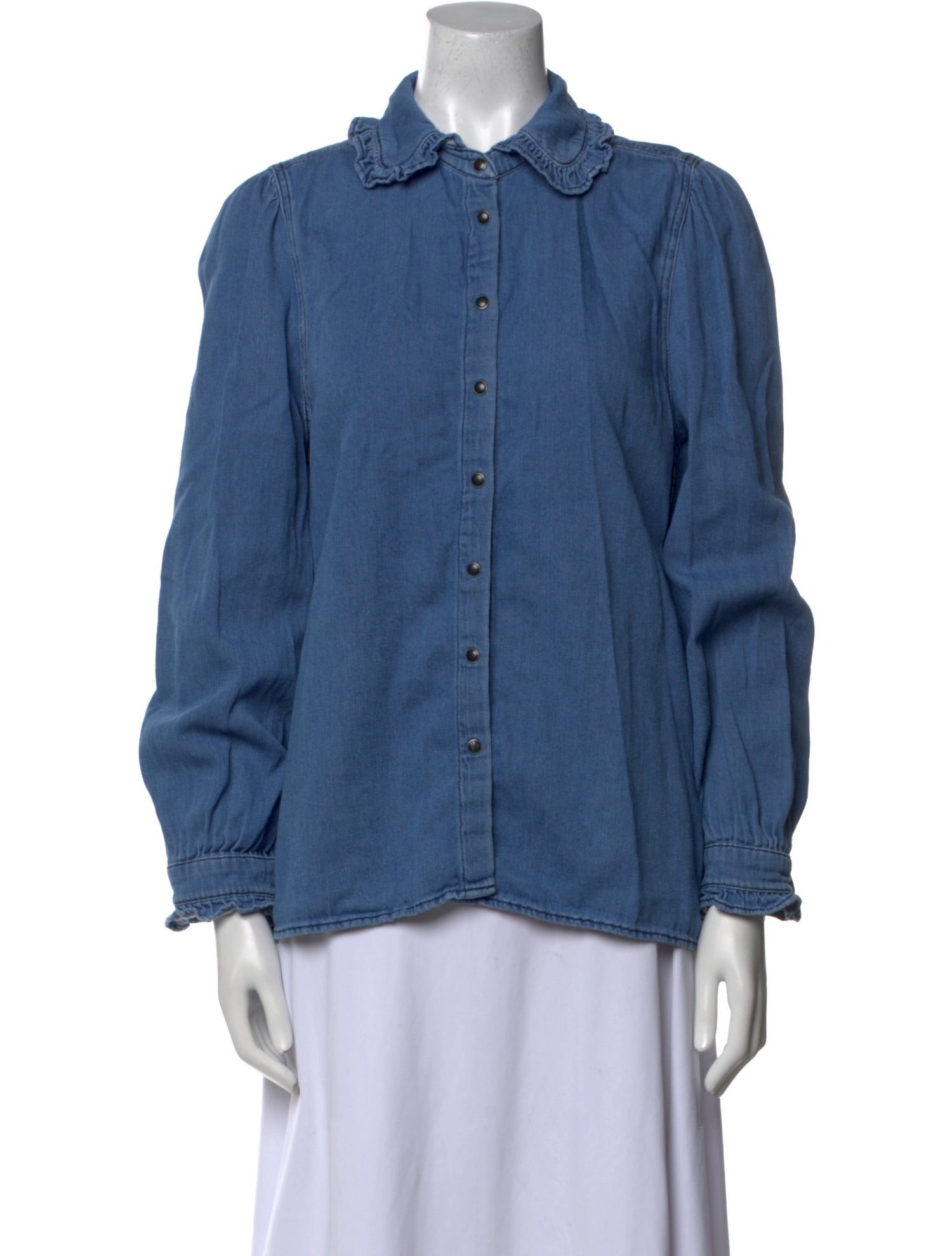 BA&SH Long Sleeve Button-Up Top