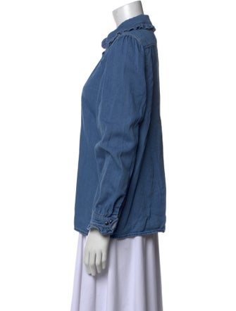 BA&SH Long Sleeve Button-Up Top