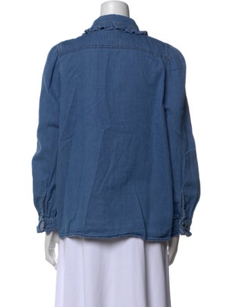 BA&SH Long Sleeve Button-Up Top