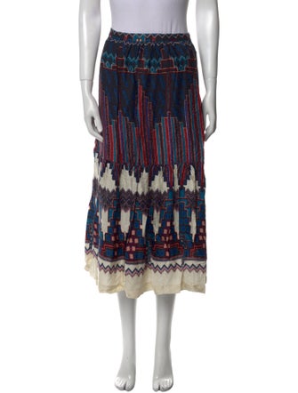 BA&SH Striped Midi Length Skirt