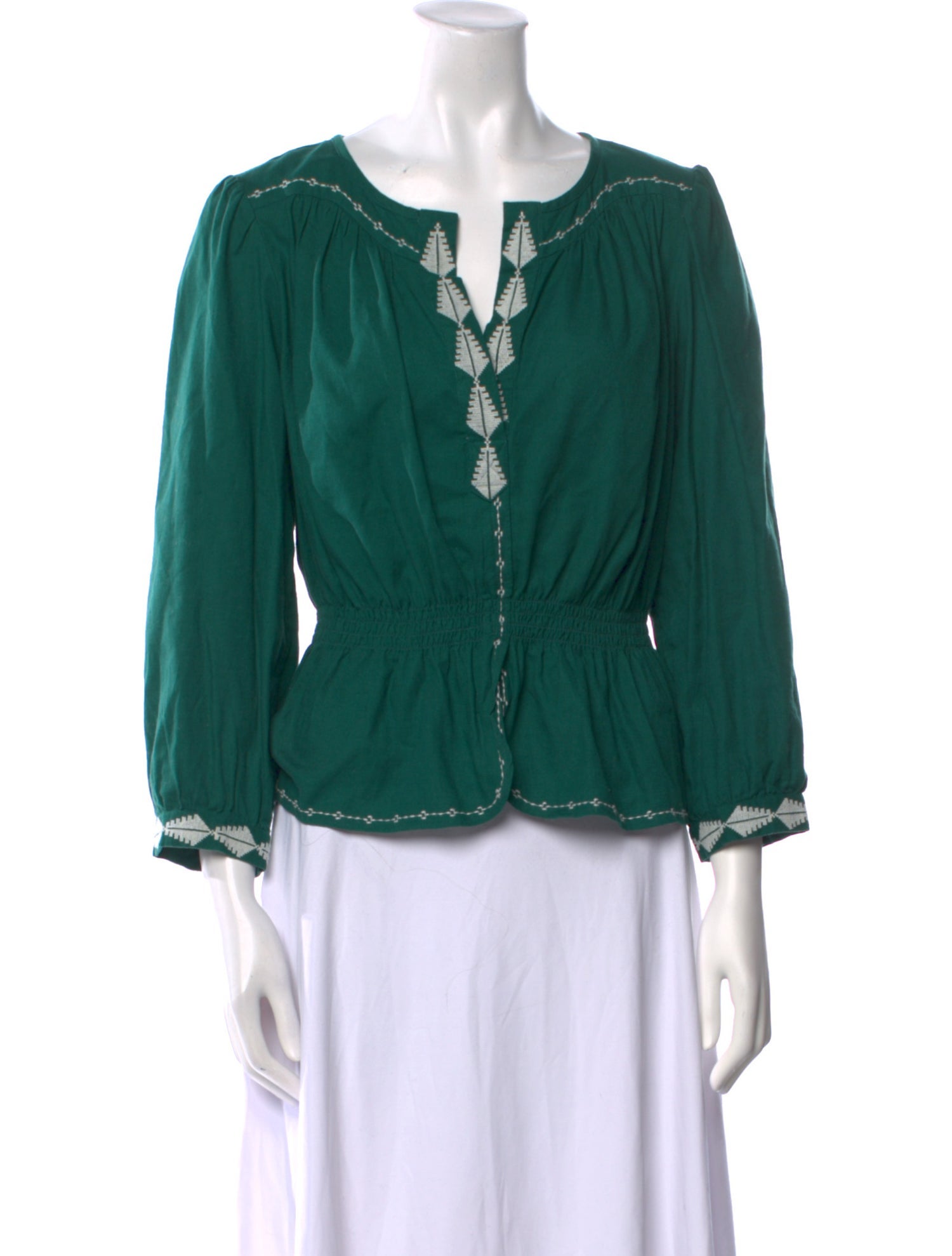 BA&SH V-Neck Long Sleeve Blouse