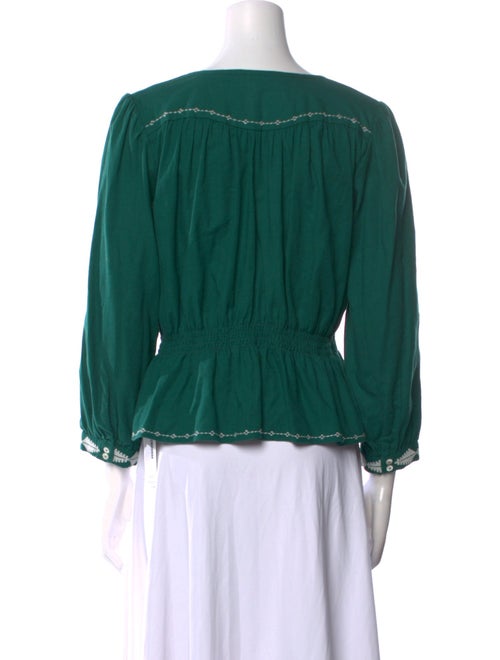 BA&SH V-Neck Long Sleeve Blouse