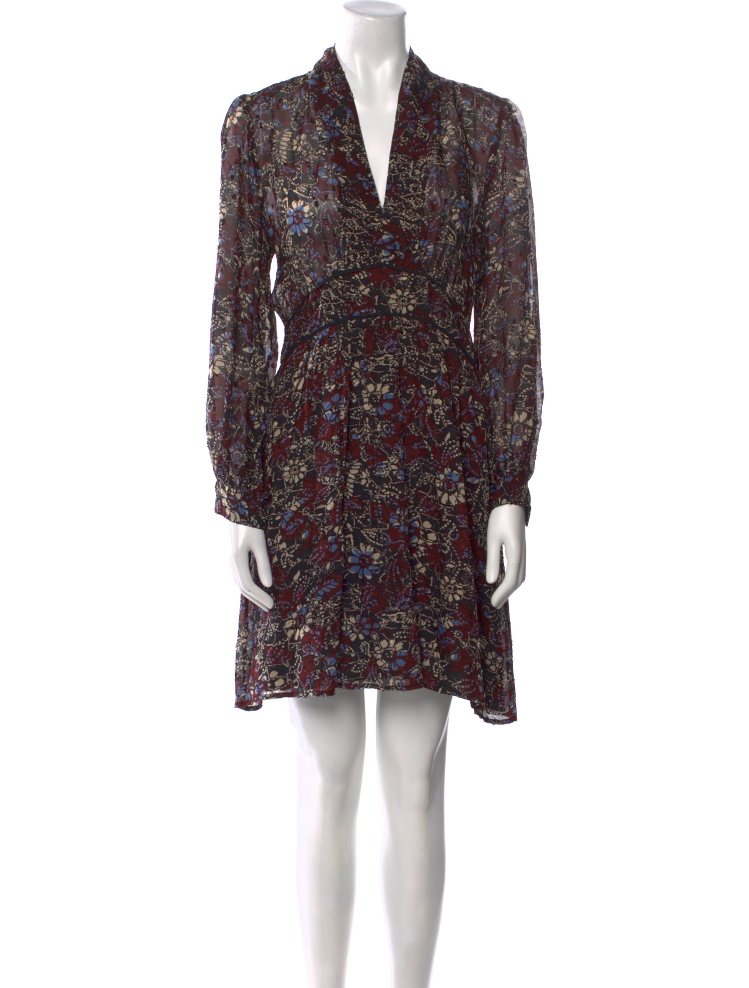 BA&SH Floral Print Knee-Length Dress