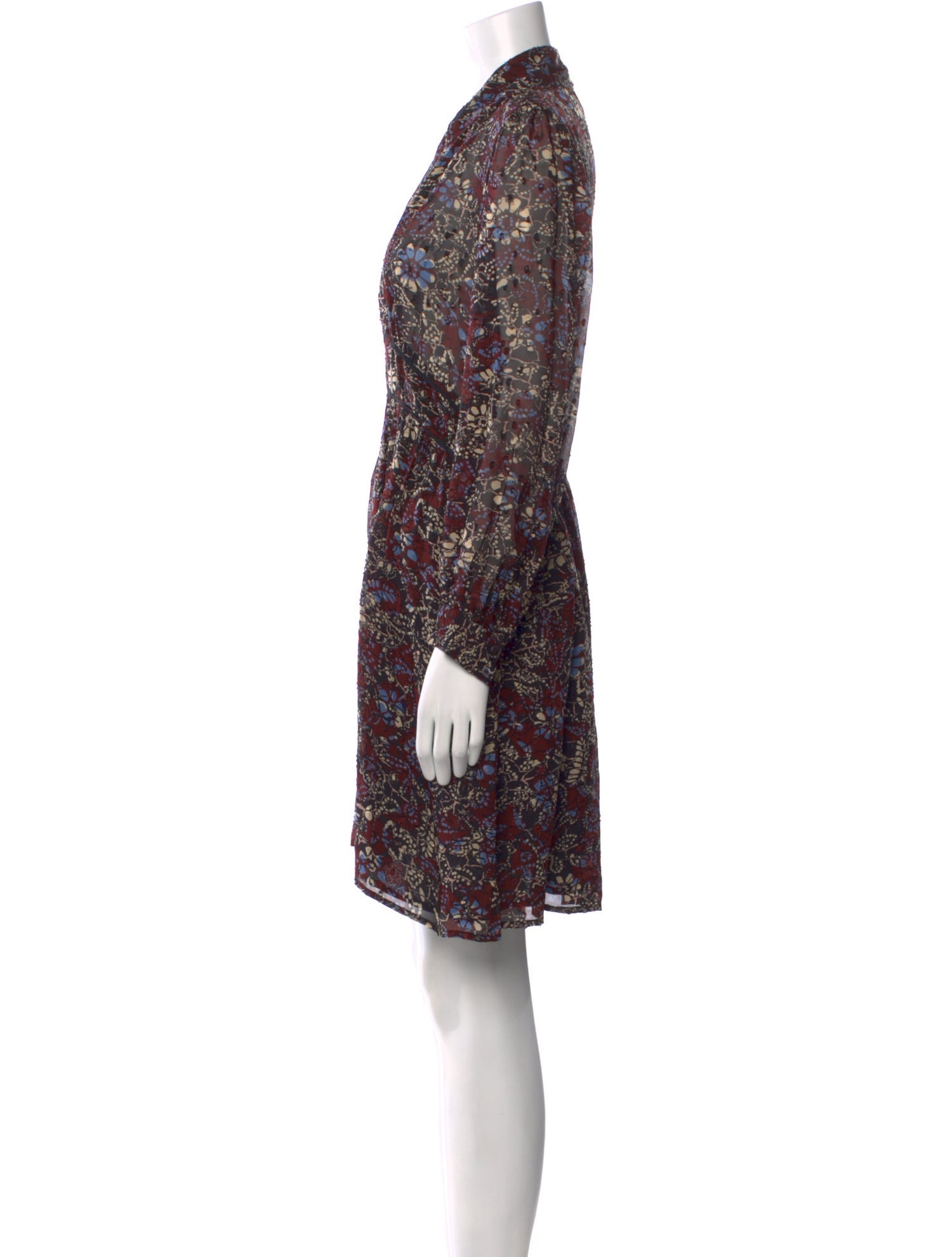 BA&SH Floral Print Knee-Length Dress