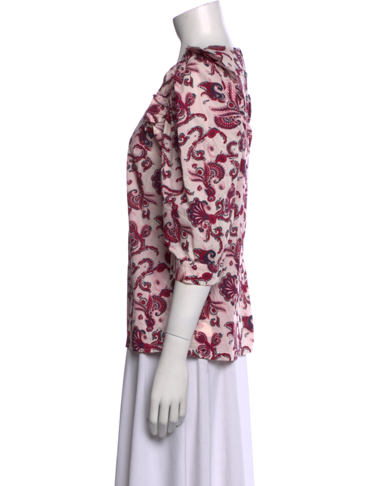 BA&SH Floral Print Crew Neck Blouse