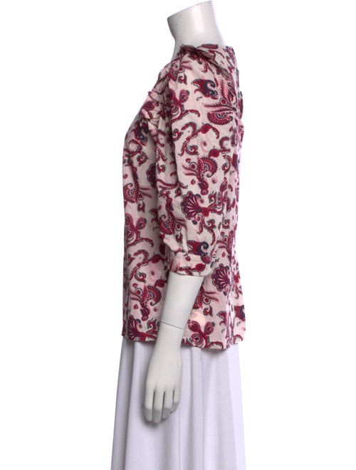 BA&SH Floral Print Crew Neck Blouse