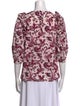 BA&SH Floral Print Crew Neck Blouse