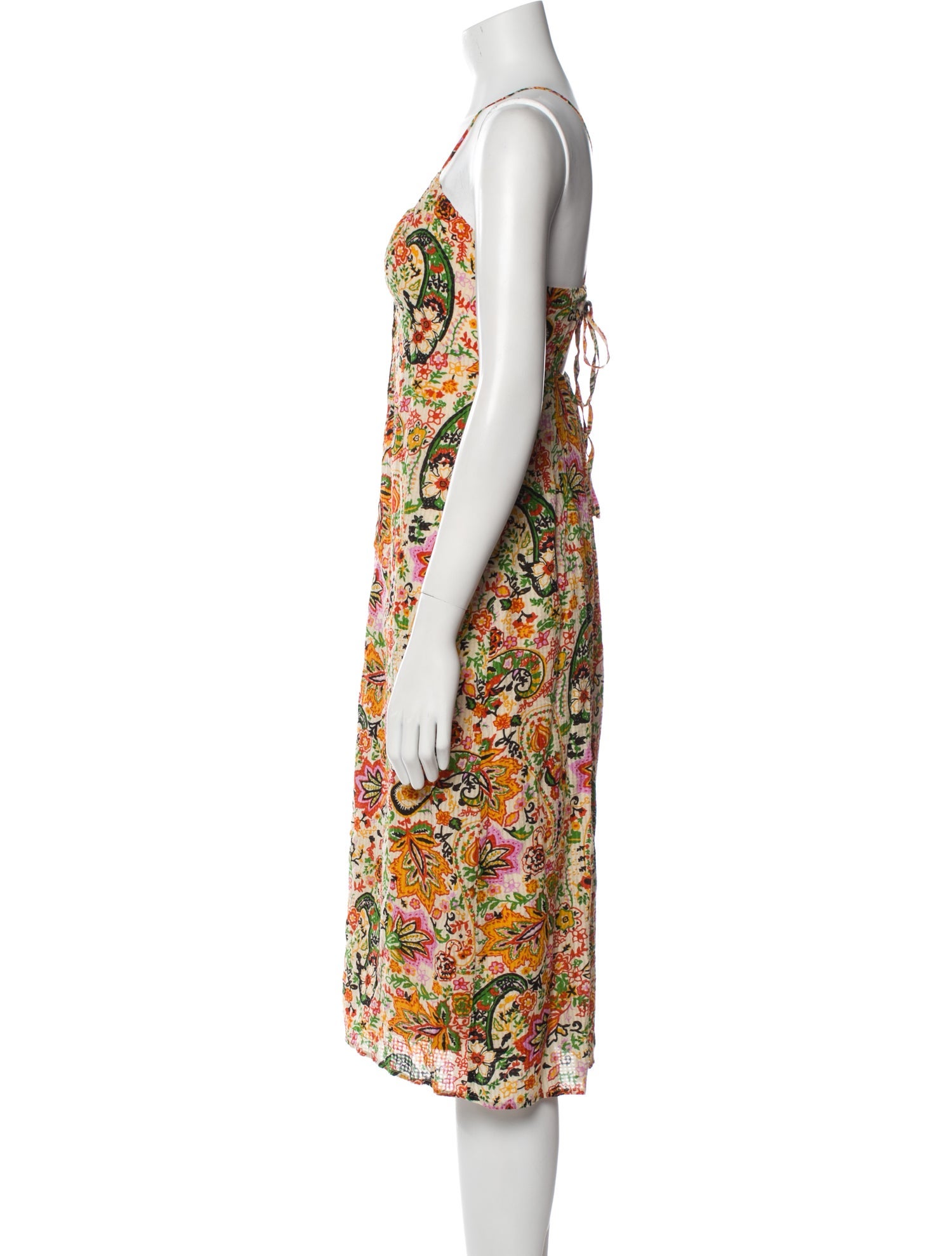 BA&SH Printed Midi Length Dress