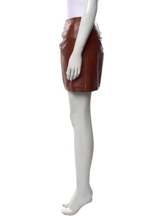 BA&SH Lamb Leather Mini Skirt