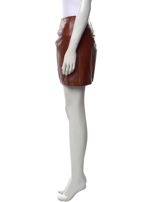 BA&SH Lamb Leather Mini Skirt