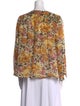 BA&SH Floral Print Scoop Neck Blouse