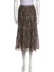 BA&SH Printed Midi Length Skirt