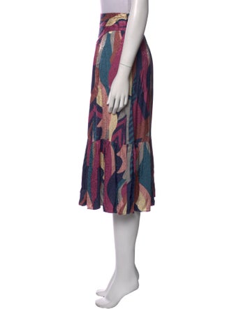 BA&SH Printed Midi Length Skirt