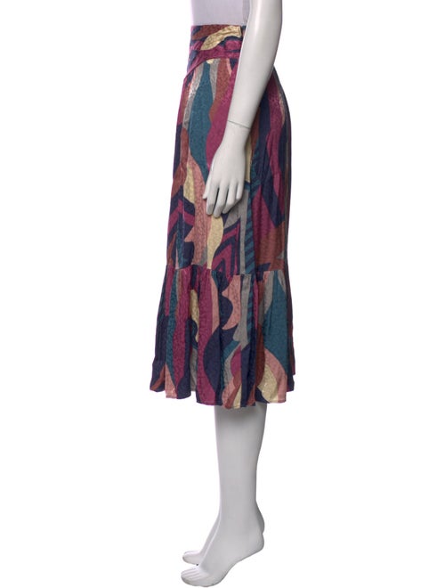 BA&SH Printed Midi Length Skirt