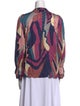 BA&SH Printed Tie Neck Blouse