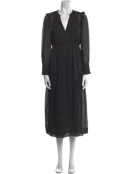 BA&SH Printed Midi Length Dress