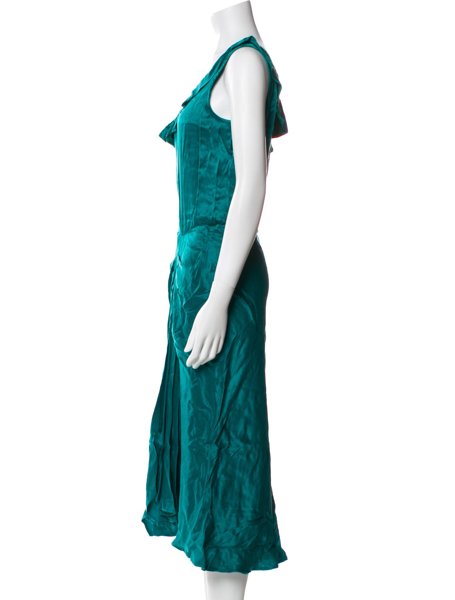 BA&SH One-Shoulder Midi Length Dress