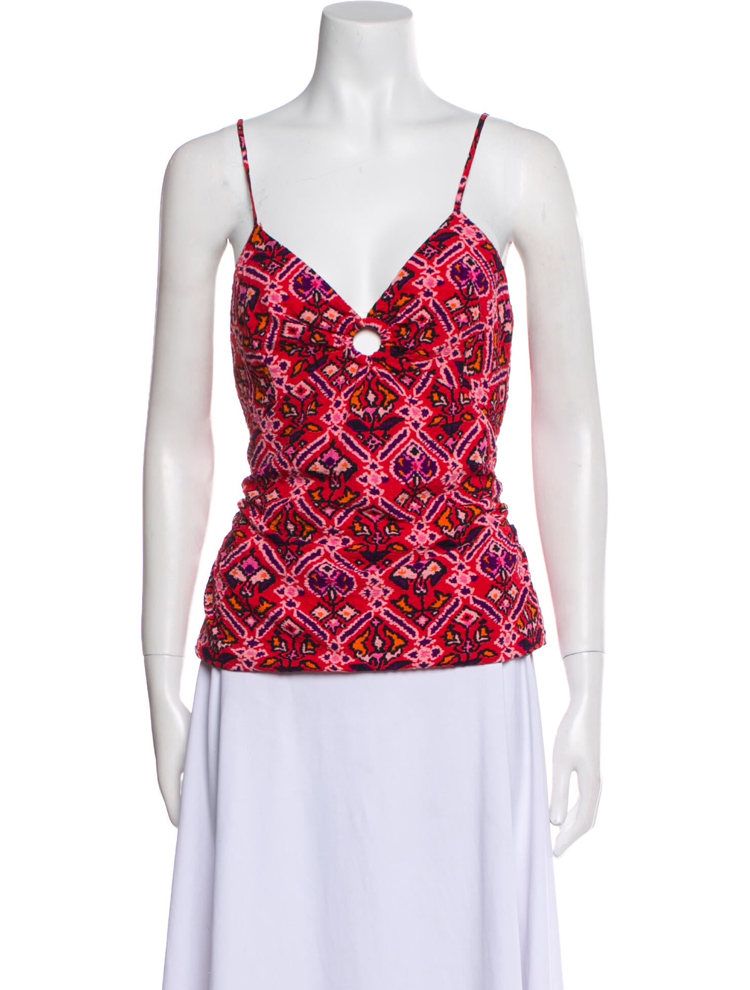 BA&SH Printed V-Neck Top