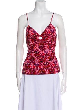 BA&SH Printed V-Neck Top