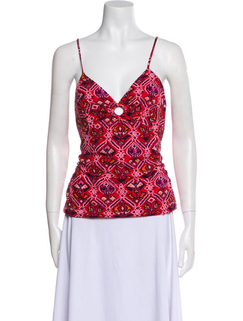 BA&SH Printed V-Neck Top