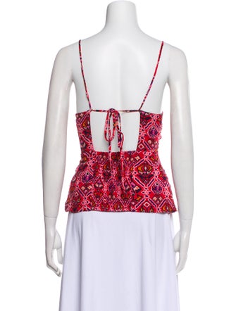 BA&SH Printed V-Neck Top