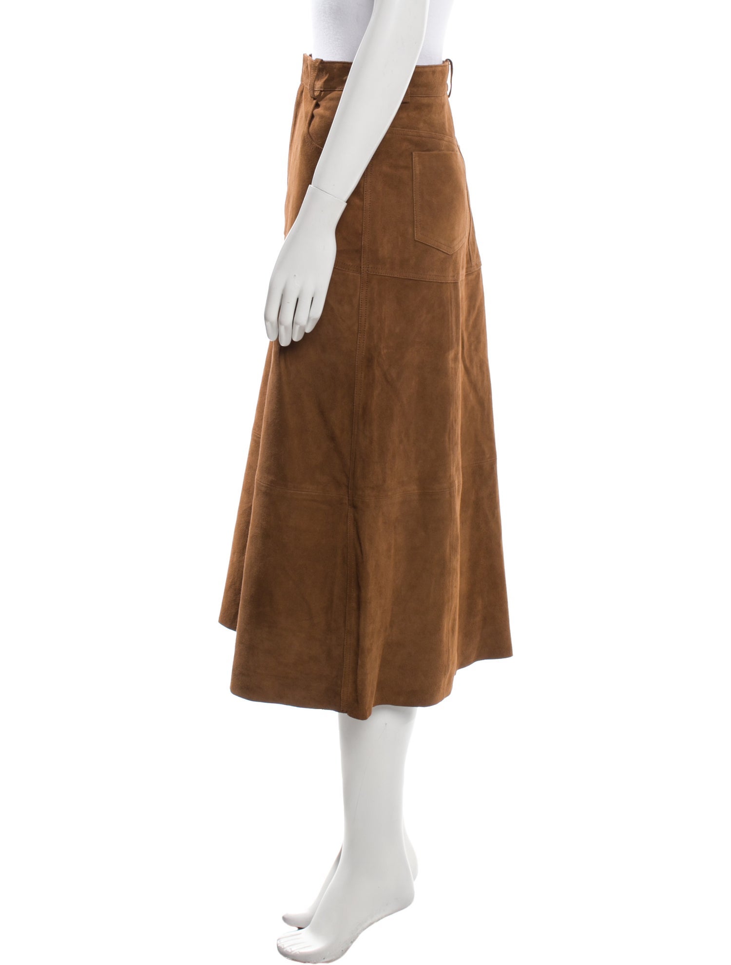 BA&SH Leather Midi Length Skirt w/ Tags