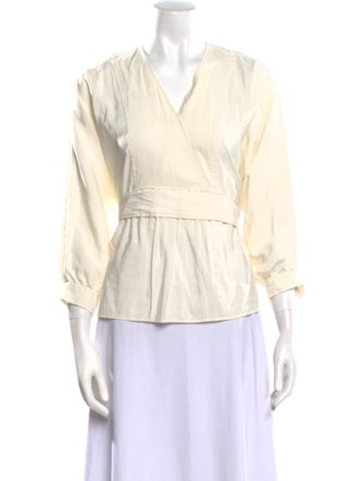 BA&SH V-Neck Three-Quarter Sleeve Blouse