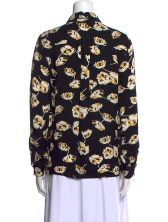 BA&SH Printed Long Sleeve Button-Up Top
