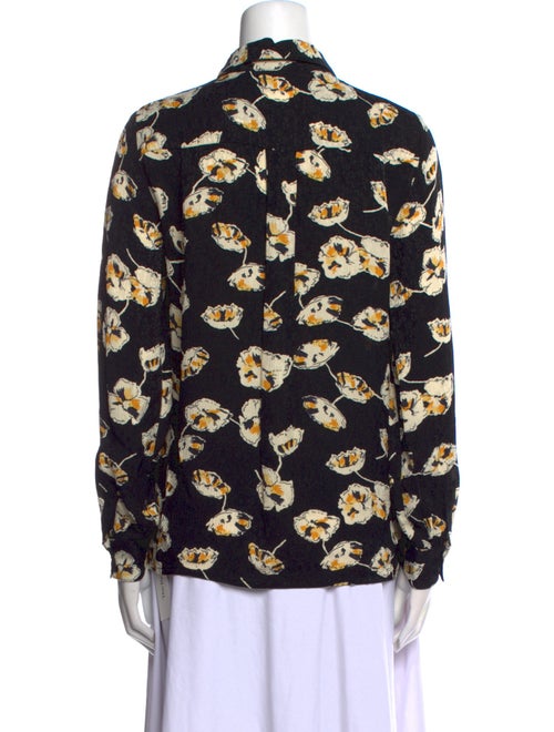 BA&SH Printed Long Sleeve Button-Up Top