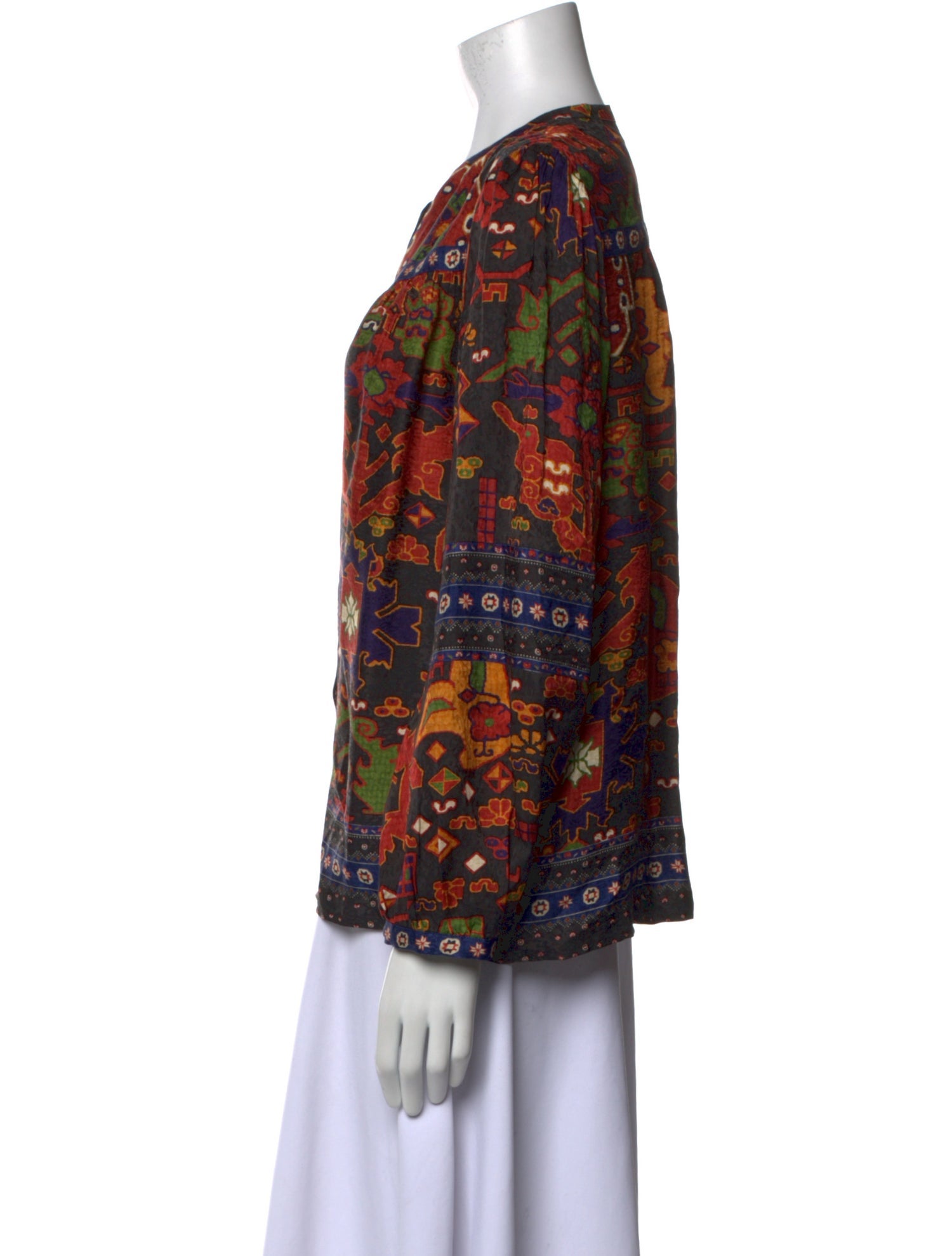 BA&SH Printed Crew Neck Blouse