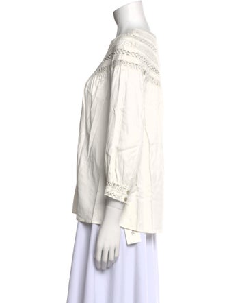 BA&SH V-Neck Three-Quarter Sleeve Blouse