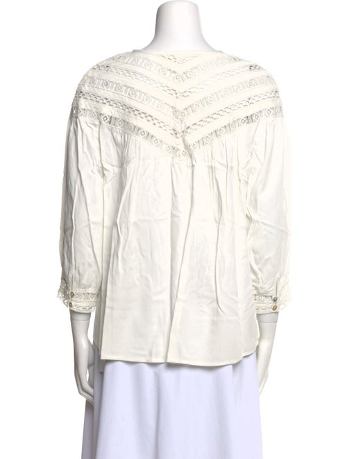 BA&SH V-Neck Three-Quarter Sleeve Blouse