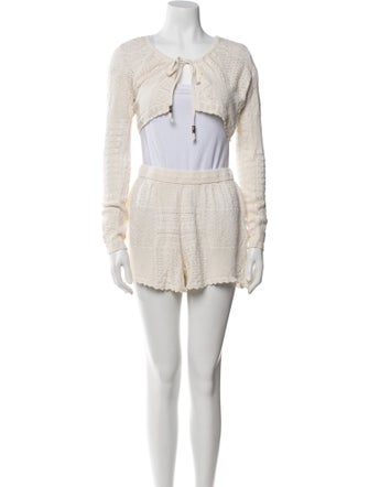 BA&SH Printed Scalloped Accent Short Set